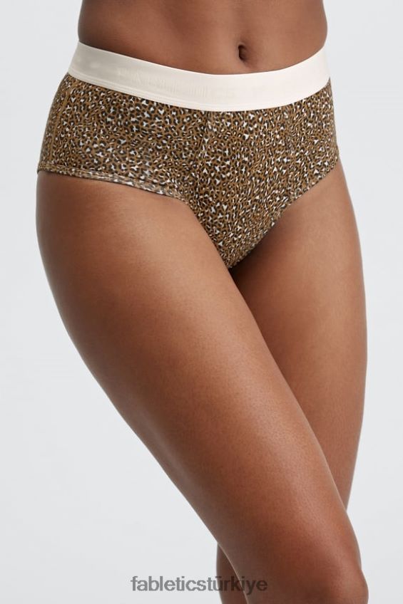 tr Fabletics kadınlar 24-7 yüksek belli külot koyu bronz leopar lekesi 40R06B2866