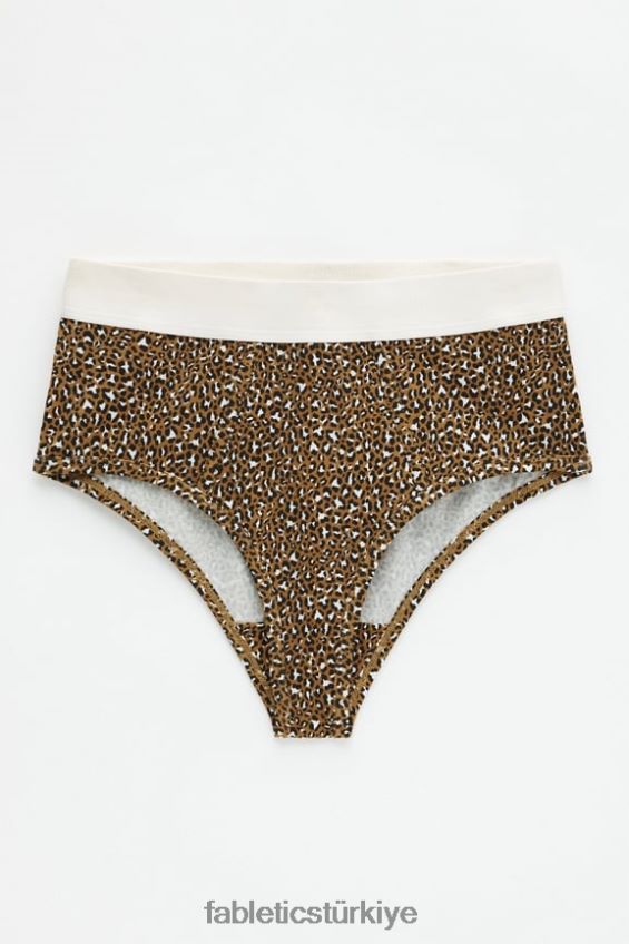 tr Fabletics kadınlar 24-7 yüksek belli külot koyu bronz leopar lekesi 40R06B2866