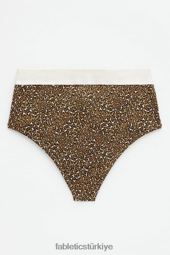 tr Fabletics kadınlar 24-7 yüksek belli külot koyu bronz leopar lekesi 40R06B2866