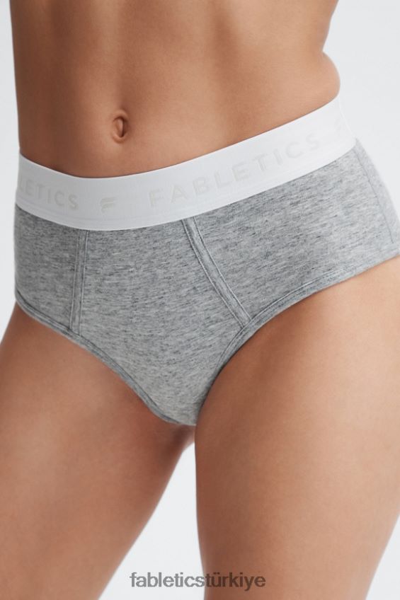 tr Fabletics kadınlar 24-7 yüksek belli külot orta gri funda 40R06B2863