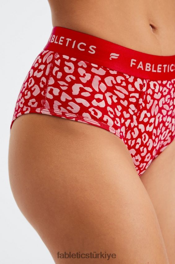 tr Fabletics kadınlar 24-7 yüksek belli külot yüksek kırmızı leopar öpücüğü 40R06B2865