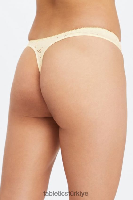tr Fabletics kadınlar dikişsiz dantel yüksek belli tanga ak balıkçıl/soluk kireç 40R06B2892