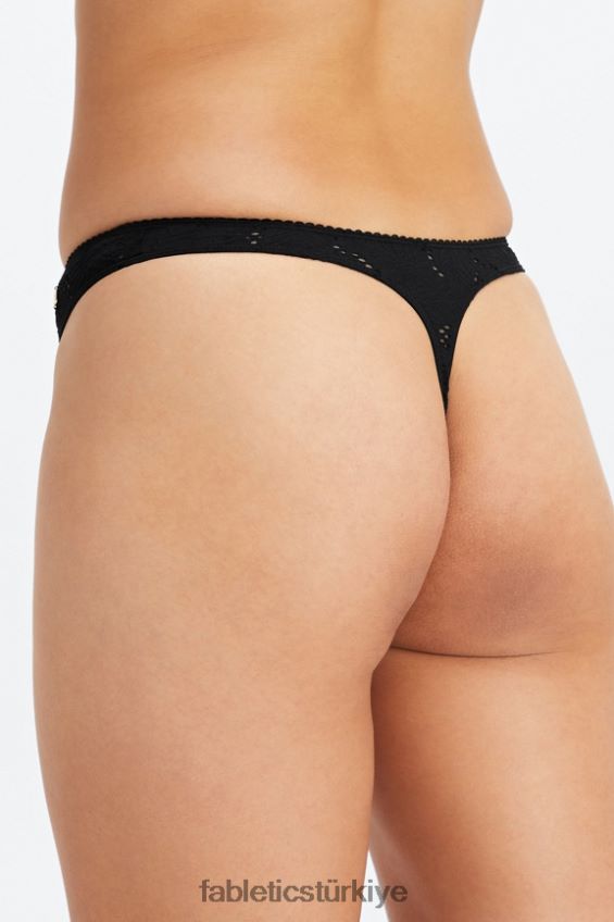 tr Fabletics kadınlar dikişsiz dantel yüksek belli tanga siyah 40R06B2893