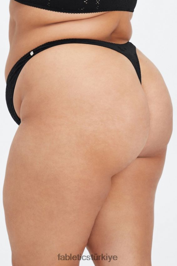 tr Fabletics kadınlar dikişsiz dantel yüksek belli tanga siyah 40R06B2894