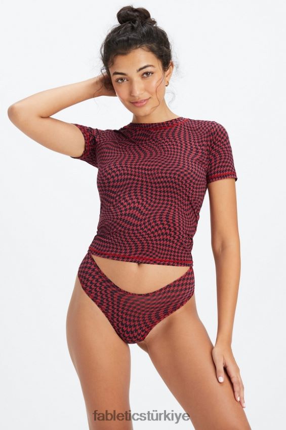 tr Fabletics kadınlar ince dokunuşlu klasik külot bükülmüş dimi 40R06B2830