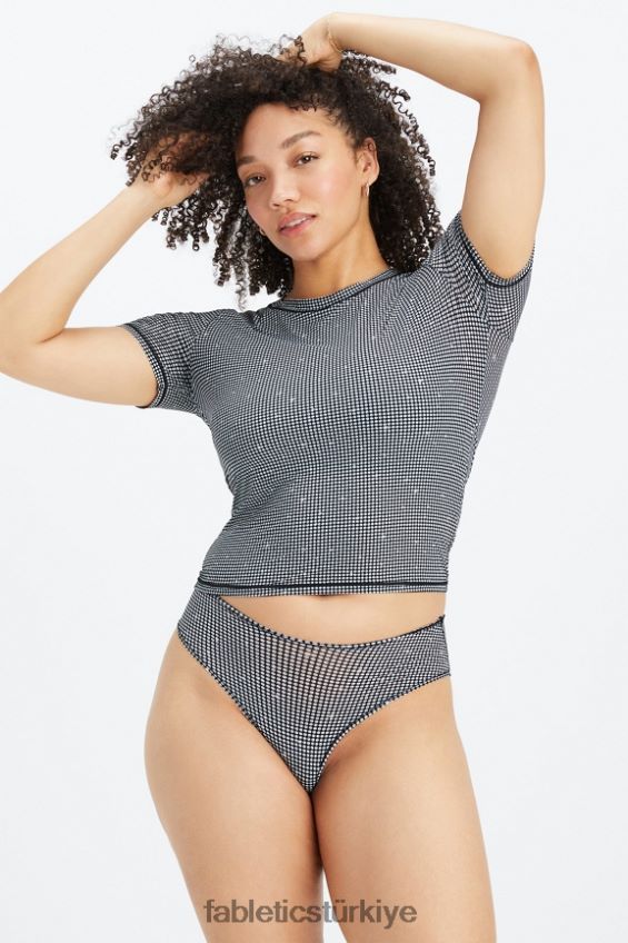 tr Fabletics kadınlar ince dokunuşlu klasik külot bling bling 40R06B2829