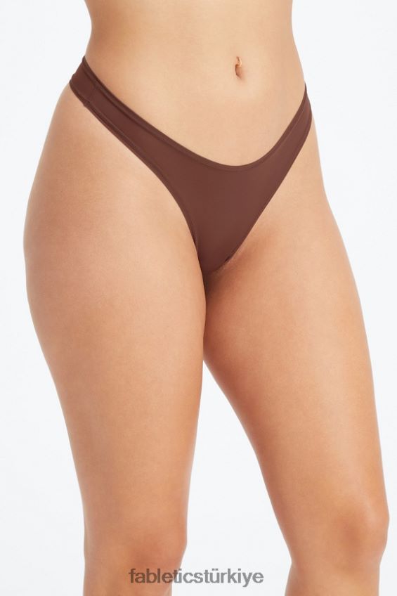 tr Fabletics kadınlar ince dokunuşlu tanga eyer kahverengi 40R06B2849