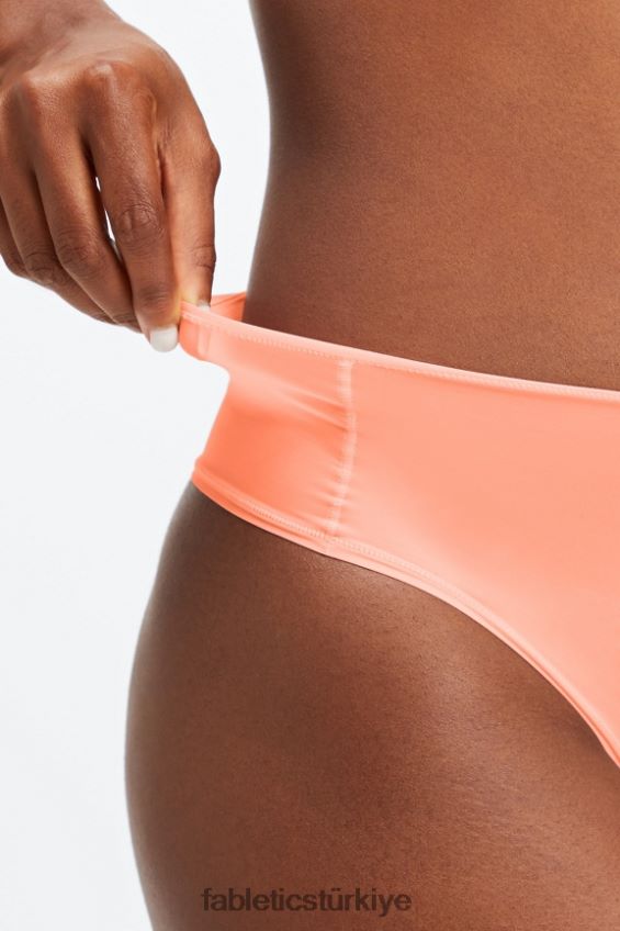 tr Fabletics kadınlar ince dokunuşlu yüksek bel tanga mercan 40R06B2882
