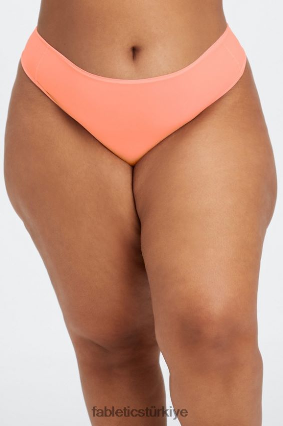 tr Fabletics kadınlar ince dokunuşlu yüksek bel tanga mercan 40R06B2883