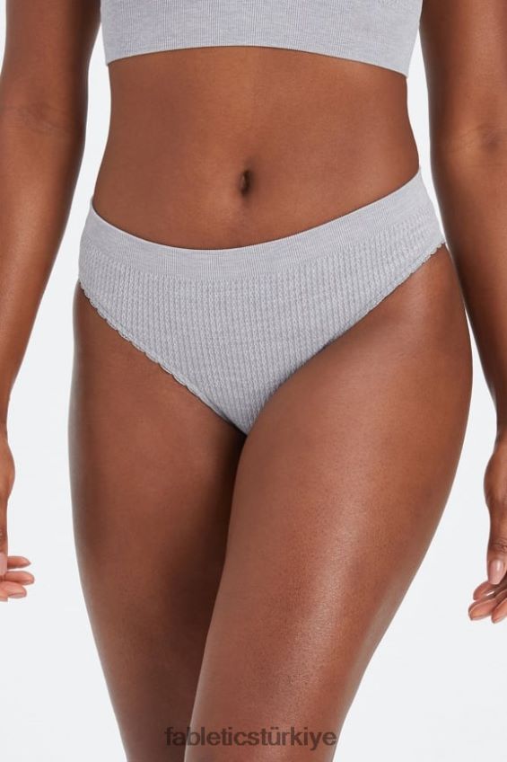 tr Fabletics kadınlar kablo örgü kısa klasik gri melanj 40R06B2821