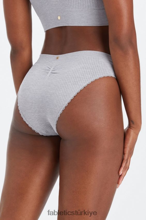 tr Fabletics kadınlar kablo örgü kısa klasik gri melanj 40R06B2821