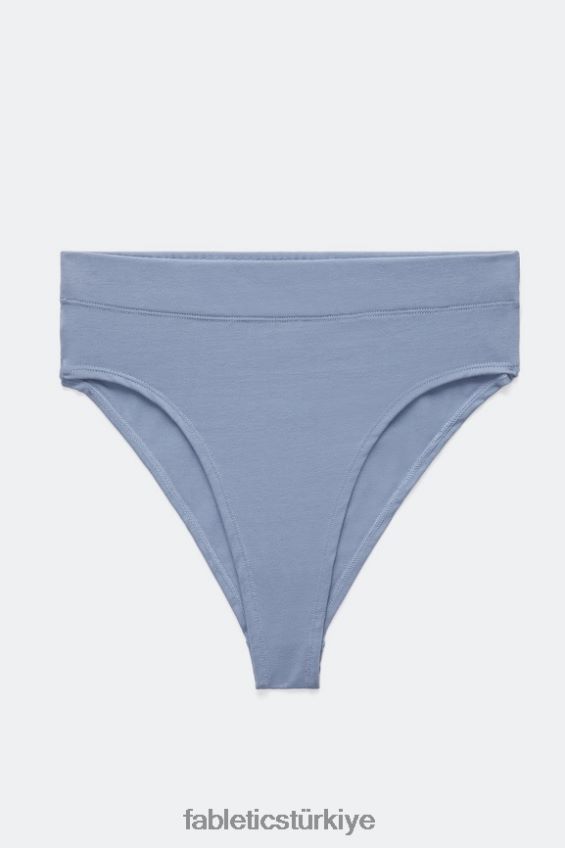 tr Fabletics kadınlar yüksek belli pamuklu spandeks külot soluk kot 40R06B2903