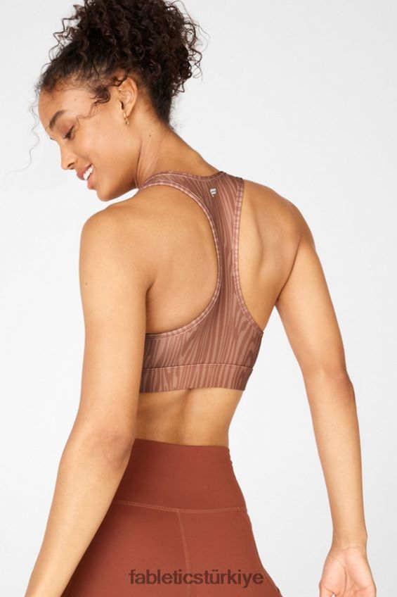 tr Fabletics kadınlar adaçayı baskılı orta etkili spor sutyeni ahşap damarlı 40R06B1918
