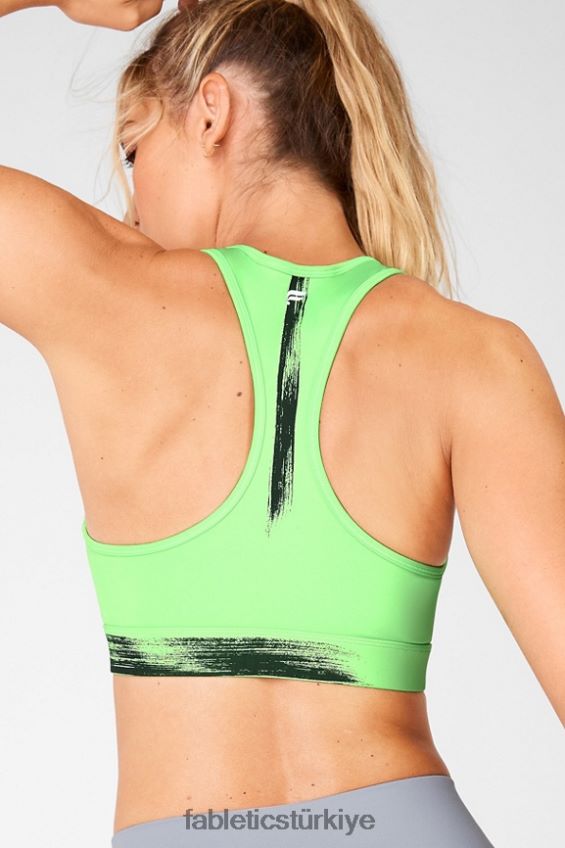 tr Fabletics kadınlar adaçayı baskılı orta etkili spor sutyeni muhabbet kuşu/fırça darbesi 40R06B1941