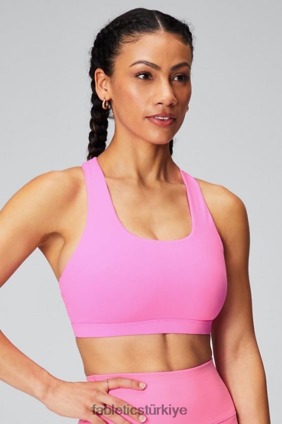 tr Fabletics kadınlar boost orta etkili spor sutyeni 119 elektrikli gül/dalgalı çita 40R06B1779