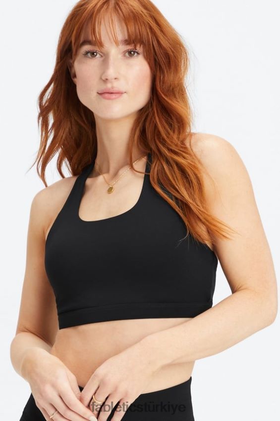 tr Fabletics kadınlar boost orta etkili spor sutyeni 120 siyah/yansıtıcı gümüş 40R06B1781