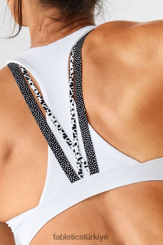 tr Fabletics kadınlar boost orta etkili spor sutyeni 121 beyaz/mikro nokta/benekli 40R06B1788