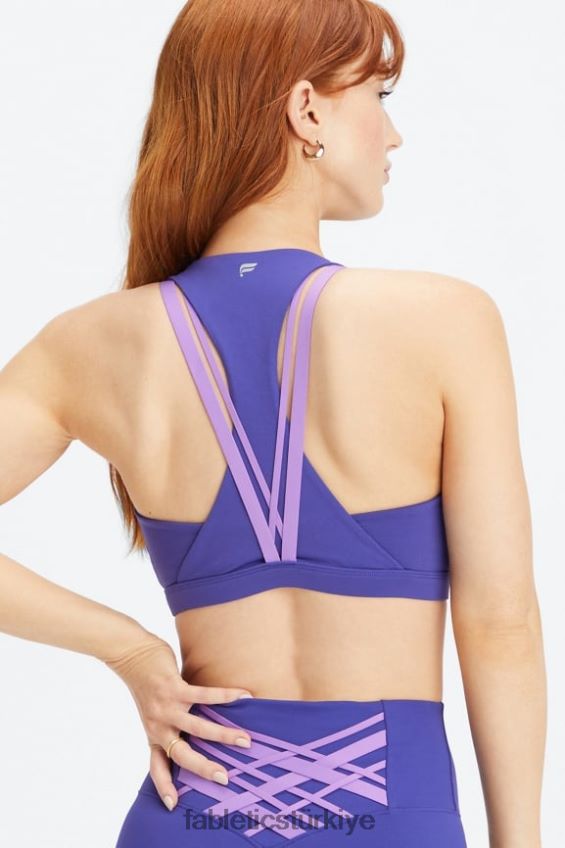 tr Fabletics kadınlar boost orta etkili spor sutyeni 121 indigo/ultraviyole 40R06B1786