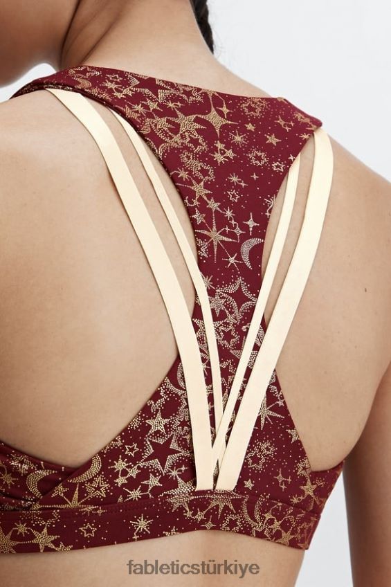 tr Fabletics kadınlar boost orta etkili spor sutyeni 121 porto şarabı yıldız tozu/altın 40R06B1787