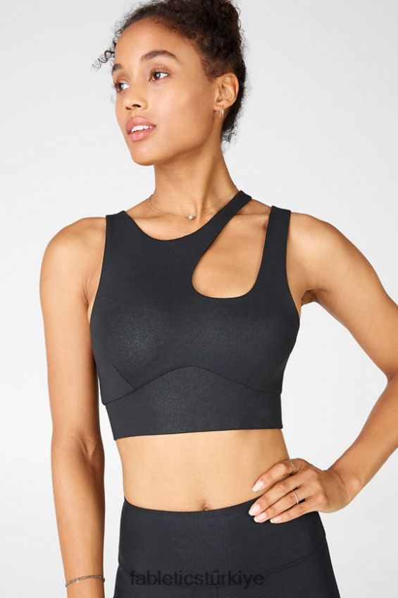 tr Fabletics kadınlar callie orta etkili spor sutyeni siyah serap 40R06B1933