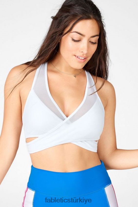 tr Fabletics kadınlar faye orta etkili spor sutyeni ii beyaz 40R06B1911