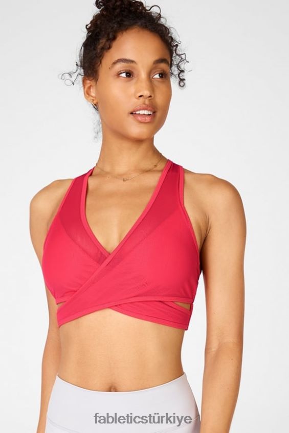 tr Fabletics kadınlar faye orta etkili spor sutyeni ii ruj kırmızı 40R06B1910