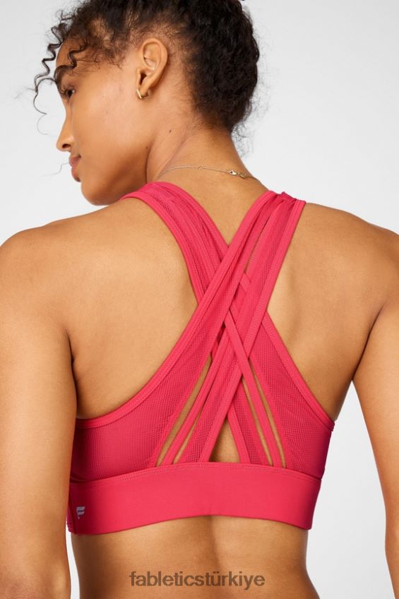 tr Fabletics kadınlar faye orta etkili spor sutyeni ii ruj kırmızı 40R06B1910