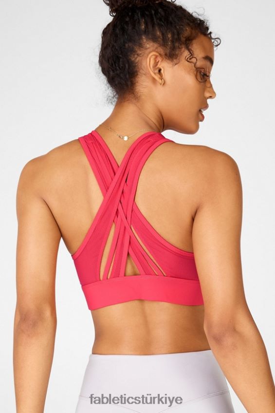 tr Fabletics kadınlar faye orta etkili spor sutyeni ii ruj kırmızı 40R06B1910
