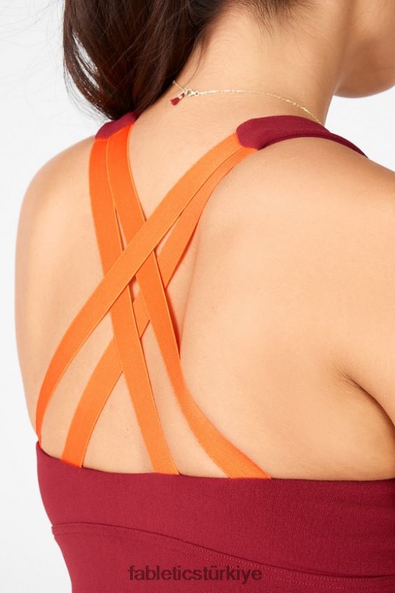 tr Fabletics kadınlar freya heykeltraş sporcu sütyeni tuğla/mandalina 40R06B1899