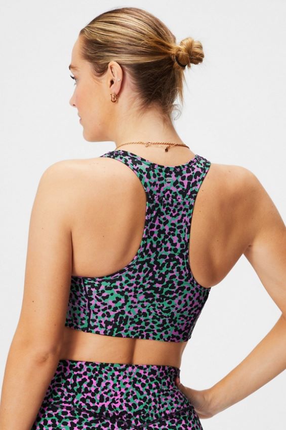 tr Fabletics kadınlar hareket halinde orta etkili spor sutyeni 112 çimen yeşili safari lekeleri/siyah 40R06B1740