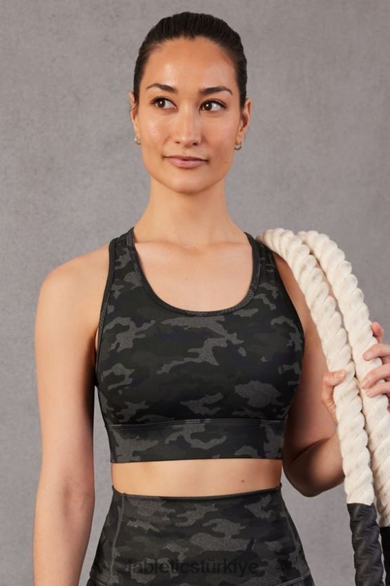 tr Fabletics kadınlar hareket halinde orta etkili spor sutyeni 112 kömür kamuflajı 40R06B1742