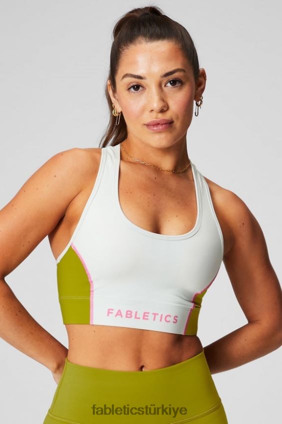 tr Fabletics kadınlar hareket halinde orta etkili spor sutyeni 112 nane grisi/zeytinlik 40R06B1739