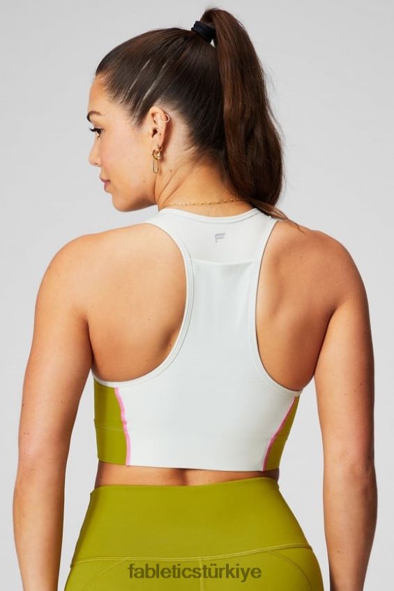 tr Fabletics kadınlar hareket halinde orta etkili spor sutyeni 112 nane grisi/zeytinlik 40R06B1739