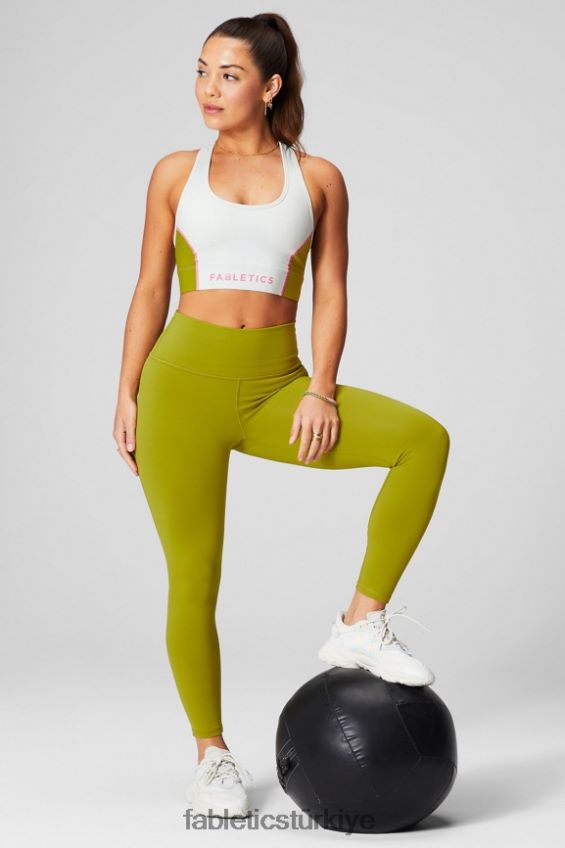 tr Fabletics kadınlar hareket halinde orta etkili spor sutyeni 112 nane grisi/zeytinlik 40R06B1739