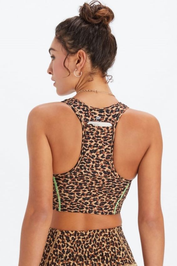 tr Fabletics kadınlar hareket halinde orta etkili spor sutyeni 113 dalgalı çita/vurgulayıcı 40R06B1748