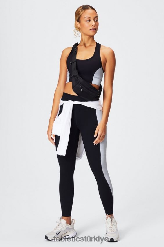tr Fabletics kadınlar hareket halinde orta etkili spor sutyeni 113 siyah/klasik beyaz 40R06B1744