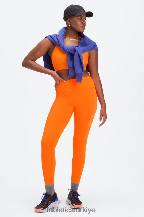 tr Fabletics kadınlar hareket halinde orta etkili spor sutyeni 114 flaş turuncu 40R06B1749