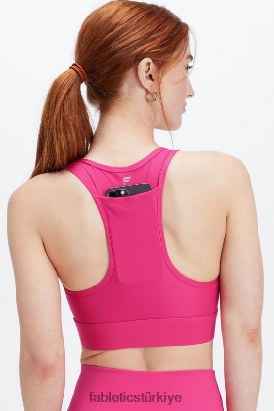 tr Fabletics kadınlar hareket halinde orta etkili spor sutyeni 114 peluş pembe 40R06B1751