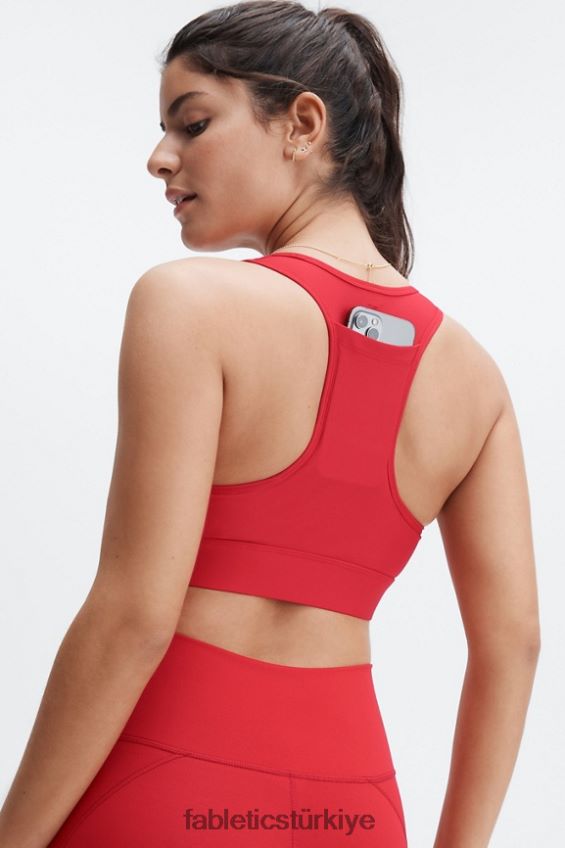 tr Fabletics kadınlar hareket halinde orta etkili spor sutyeni 115 yüksek kırmızı 40R06B1760
