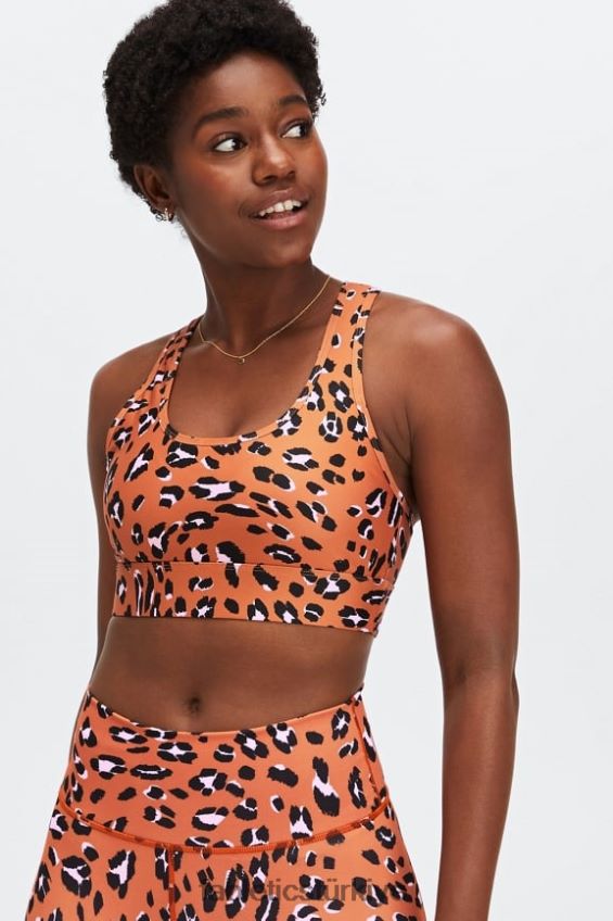 tr Fabletics kadınlar hareket halinde orta etkili spor sutyeni 115 yanmış hardal dalgalı leo 40R06B1755