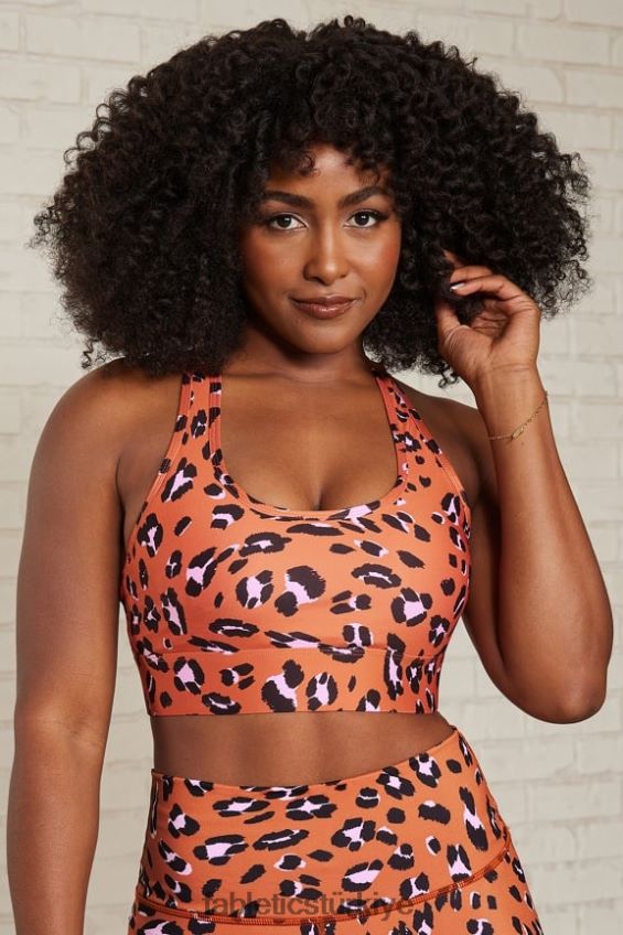 tr Fabletics kadınlar hareket halinde orta etkili spor sutyeni 115 yanmış hardal dalgalı leo 40R06B1755