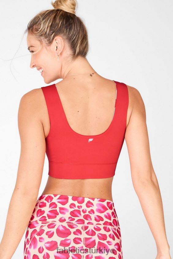 tr Fabletics kadınlar harlow ters çevrilebilir orta etkili spor sutyeni Trabzon hurması/gül yaprakları 40R06B1873