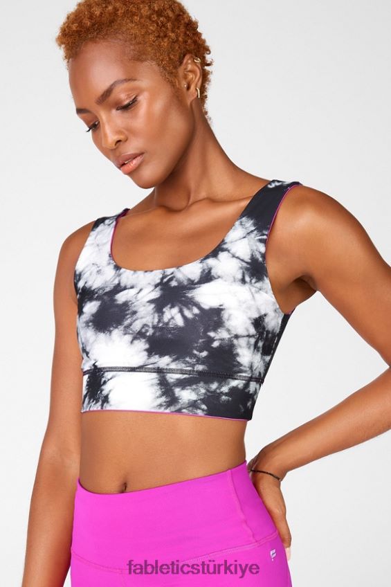 tr Fabletics kadınlar harlow ters çevrilebilir orta etkili spor sutyeni şenlikli/statik 40R06B1878
