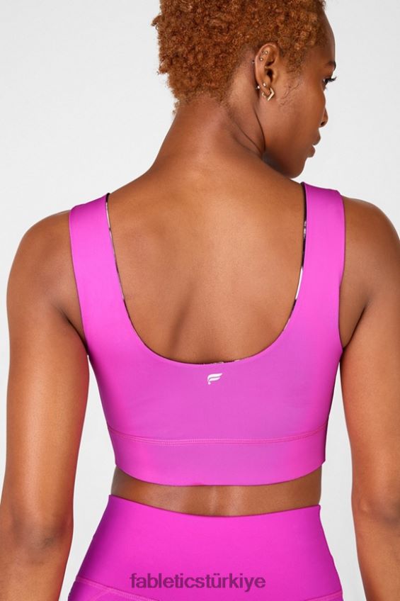 tr Fabletics kadınlar harlow ters çevrilebilir orta etkili spor sutyeni şenlikli/statik 40R06B1878
