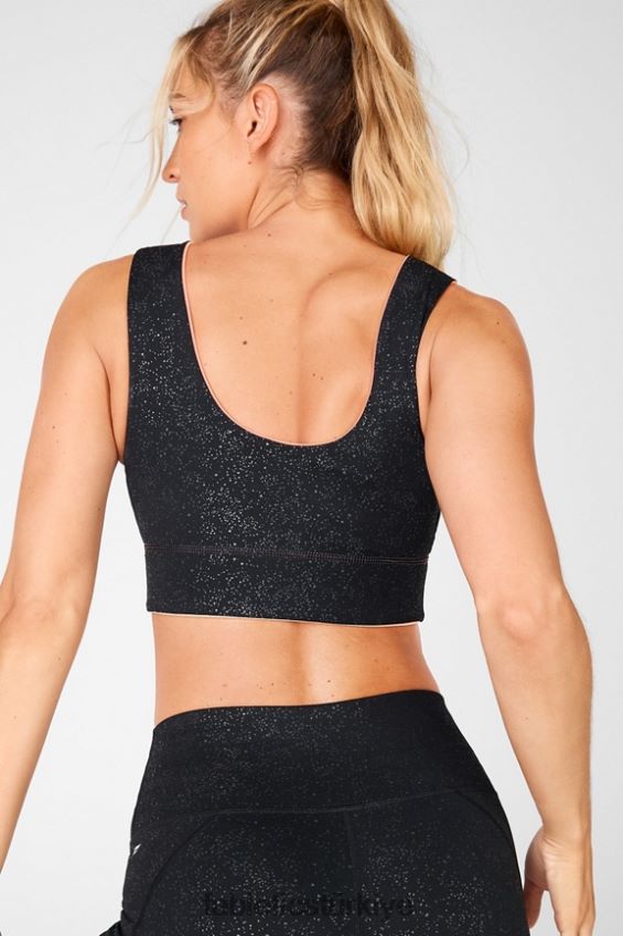 tr Fabletics kadınlar harlow ters çevrilebilir orta etkili spor sutyeni siyah şeffaf parıltı/tatlı tart 40R06B1876