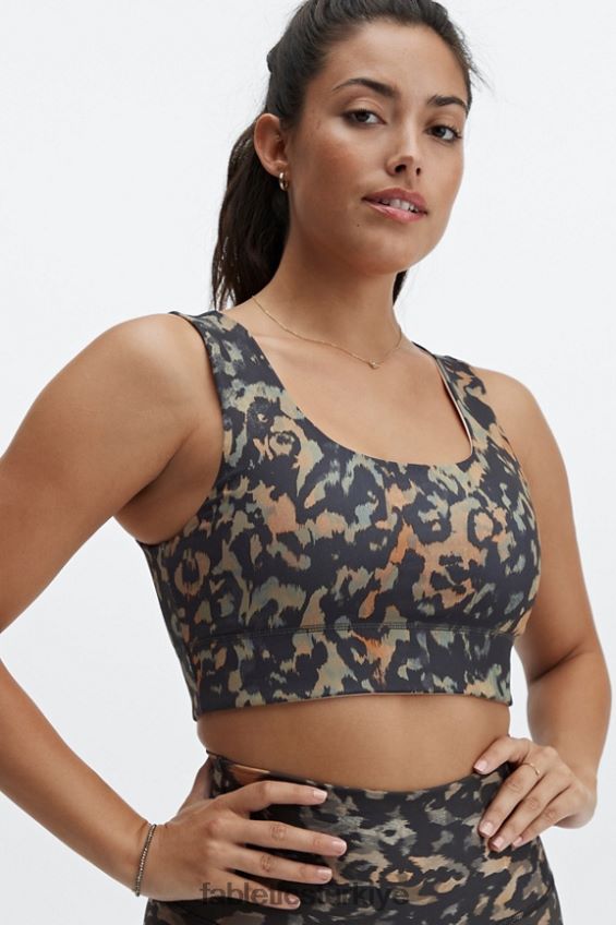 tr Fabletics kadınlar harlow ters çevrilebilir orta etkili spor sutyeni vahşi kamuflaj/gaia 40R06B1866