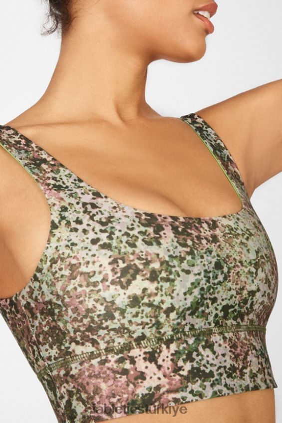 tr Fabletics kadınlar harlyn geri dönüşümlü sutyen toprak/yeşil narenciye 40R06B1906