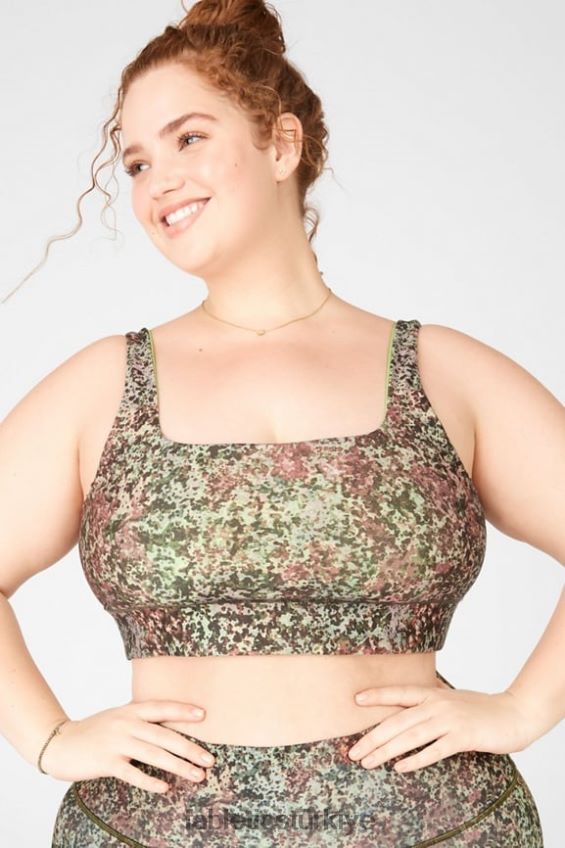 tr Fabletics kadınlar harlyn geri dönüşümlü sutyen toprak/yeşil narenciye 40R06B1907