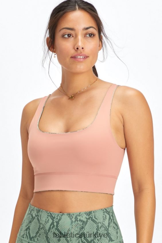 tr Fabletics kadınlar harlyn midi orta etkili spor sutyeni kaktüs yılanı/pembe kanyon 40R06B1851