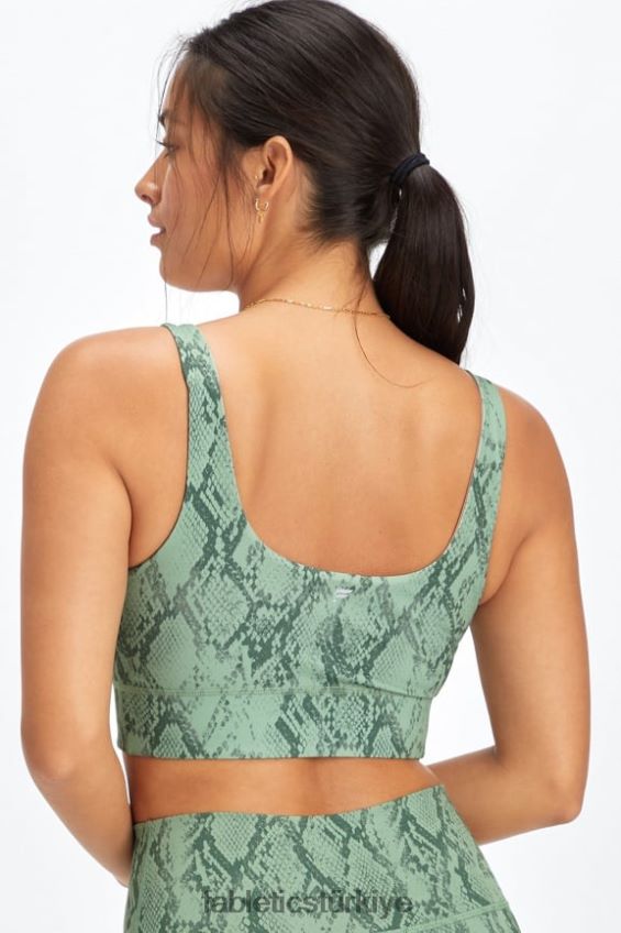 tr Fabletics kadınlar harlyn midi orta etkili spor sutyeni kaktüs yılanı/pembe kanyon 40R06B1851